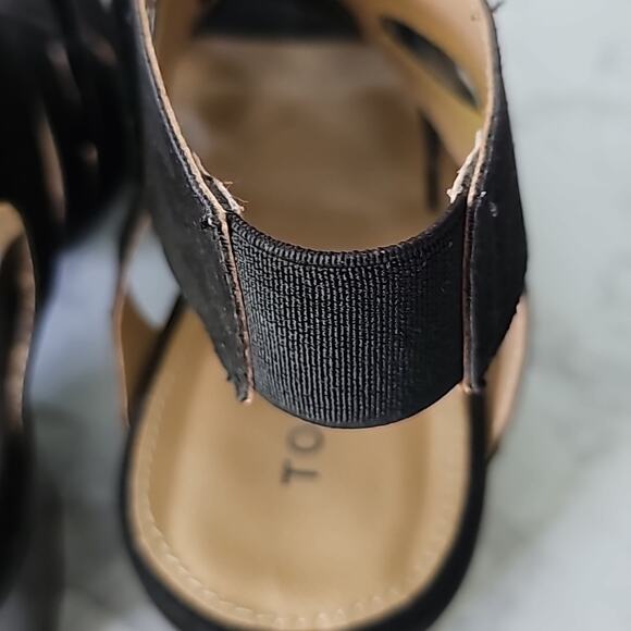 Womens Sz 7W Black Witchy Whimsigoth Goth Y2K Lace Up Block Heels - Picture 14 of 14